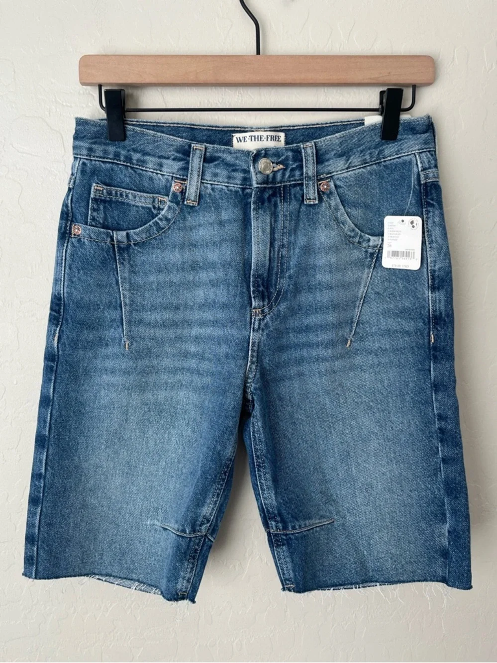 Free People We the Free ghost town high rise denim shorts NEW 26